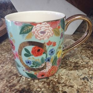 Anthropologie "C" coffee cup